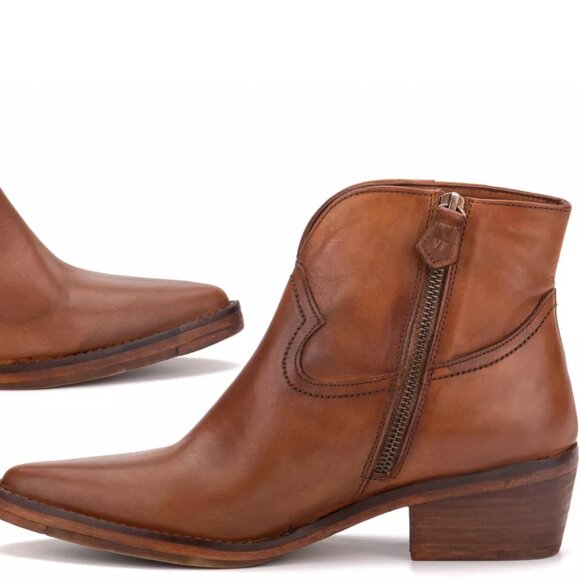 Brown Ankle Boot Cowboy Vintage Foundry Co Arielle Boot - Picture 1 of 10
